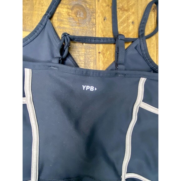 YPB Abercrombie Women’s Black One Piece Active Jumpsuit Strappy Contrast Piping - Picture 6 of 6